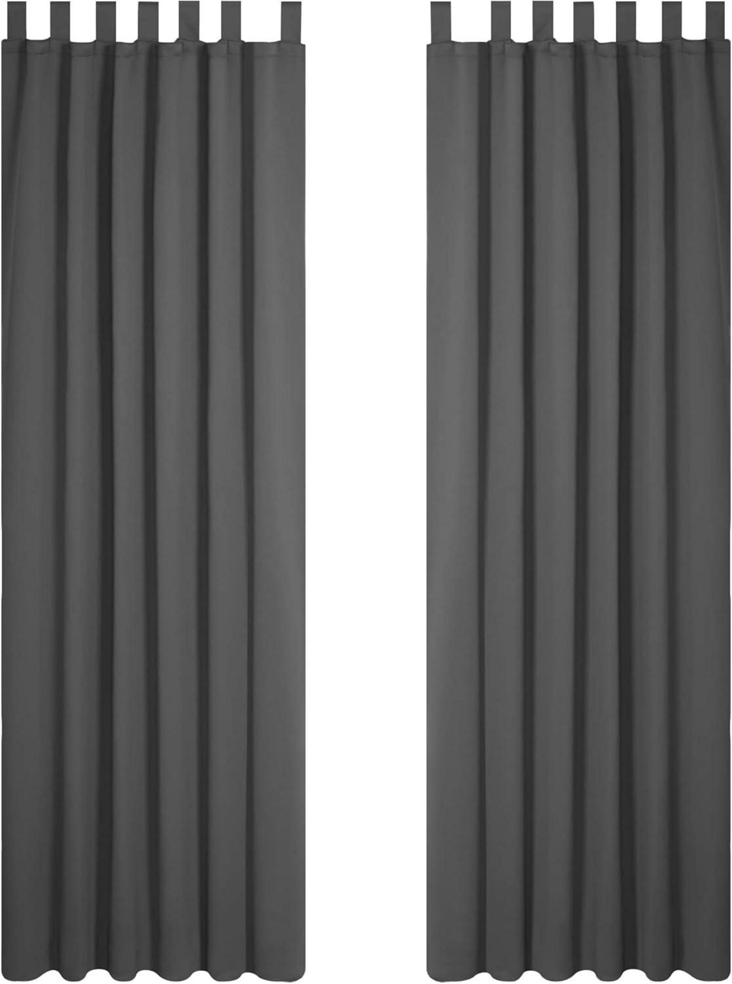 Blickdichte Verdunkelungsvorhänge Schlaufen Kälteschutz 245x140cm, 2er