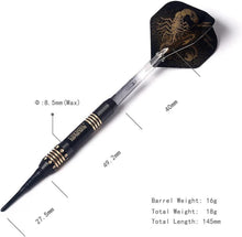 CUESOUL Black Scorpion Soft Dart Set 16g with Luxury Case
