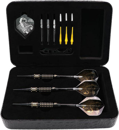 CUESOUL Black Scorpion Soft Dartpfeile Set 16g with Luxury Case