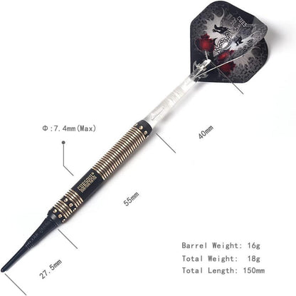 CUESOUL Dragon Soft Dartpfeile Set 16g with Luxury Case