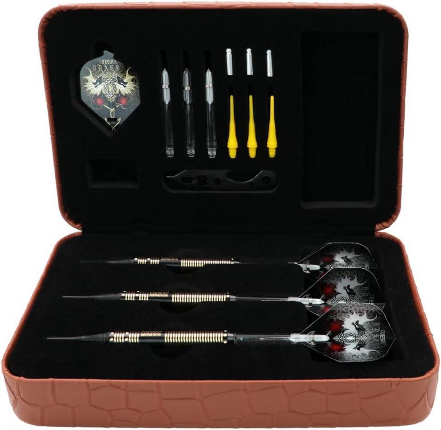CUESOUL Dragon Deluxe 16g Soft Dart Set with Luxury Case