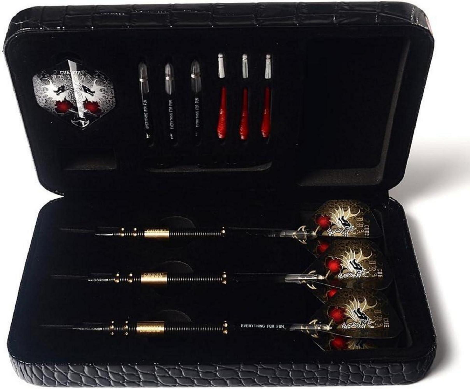 CUESOUL Dragon 16g Soft Dartpfeile Set - Luxury Case, Flights, Spitzen & Tool