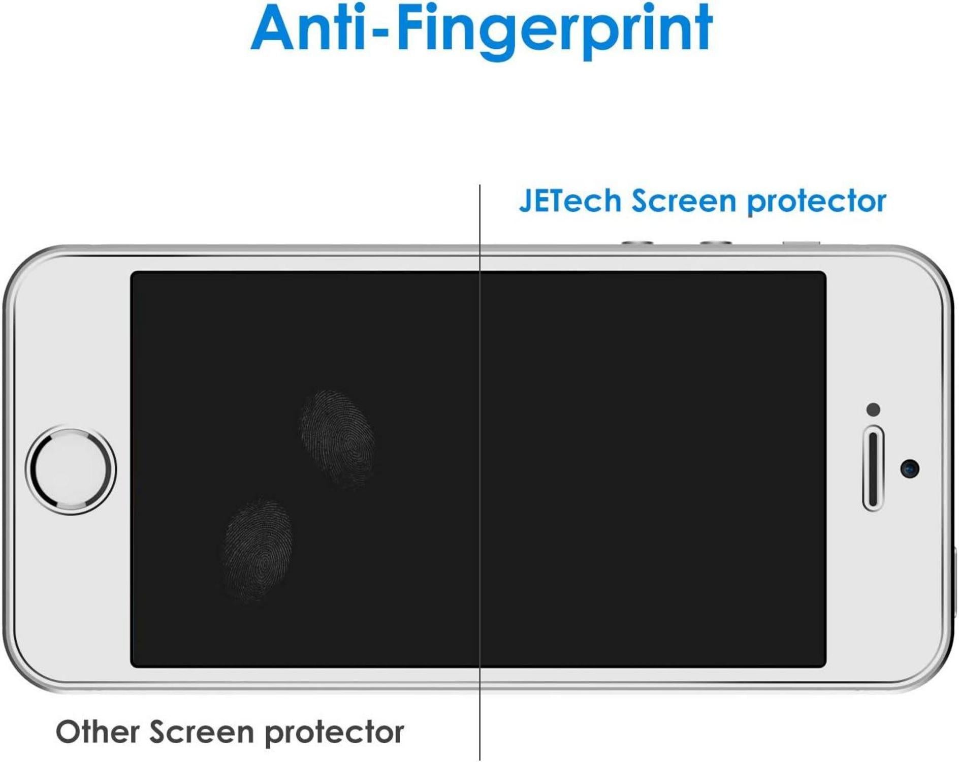 JETech Schutzfolie für iPhone SE 2016 5s 5 5c, Gehärtetes Glas, 3 Stück