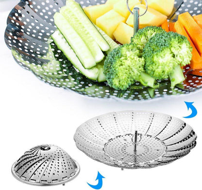 Edelstahl Dampfgarer Einstellbar Dünsteinsatz für Kochtöpfe