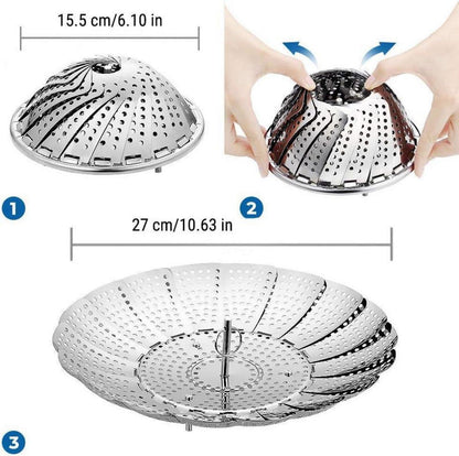 Edelstahl Dampfgarer Einstellbar Dünsteinsatz Kochtöpfe