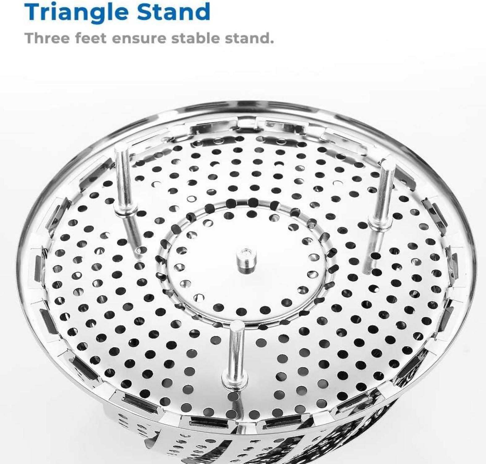 Edelstahl Dampfgarer Einstellbar Dünsteinsatz für Töpfe 15.5-27cm