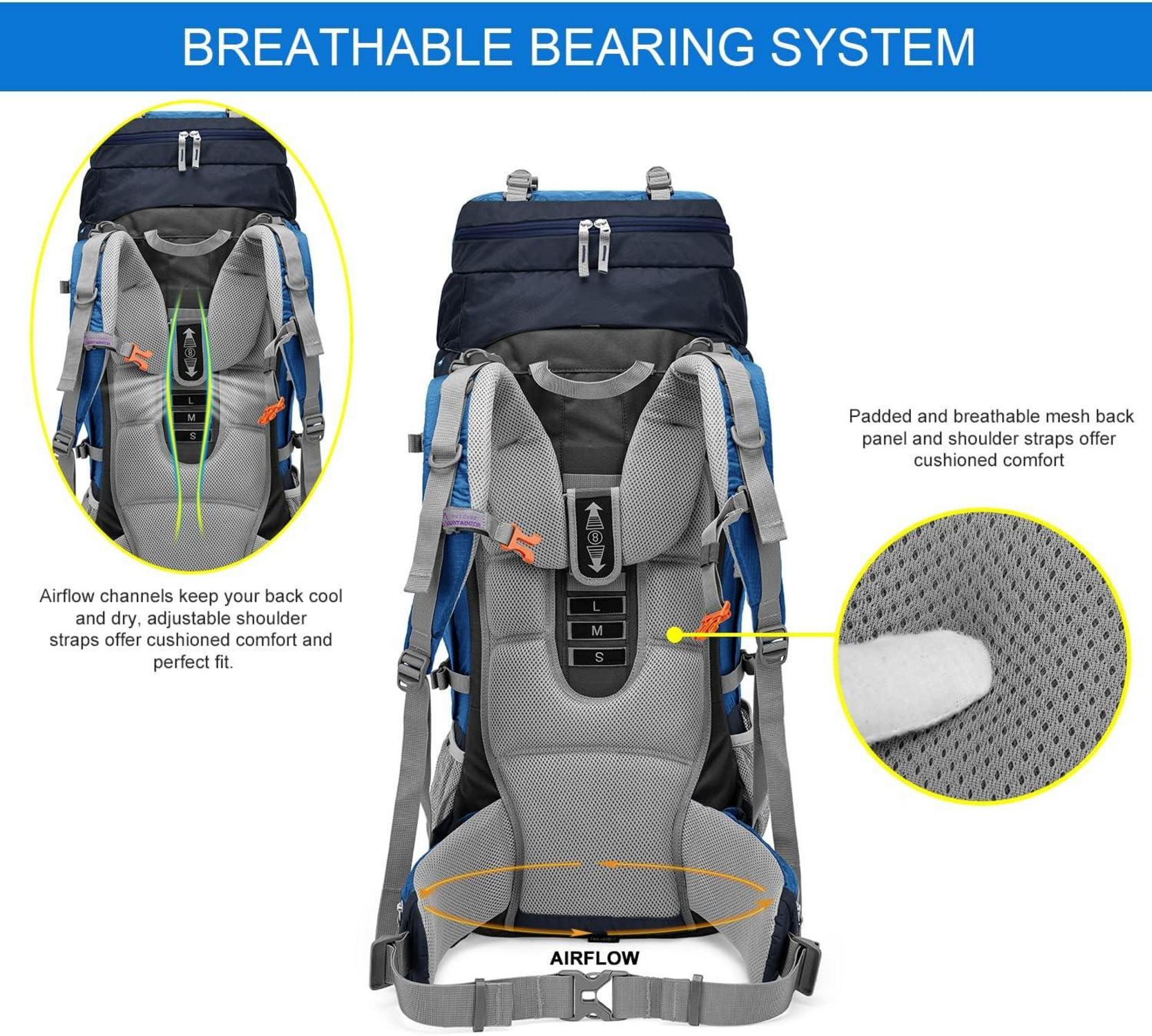 Trekkingrucksack 80L Wanderrucksack Regenschutz Outdoor Camping