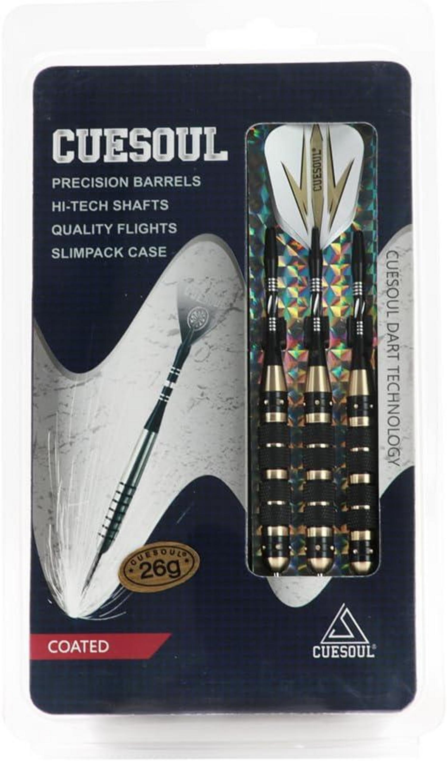 CUESOUL Steel Dartpfeile 20/23/26g Schwarz beschichtet Messing ARCH-F1201