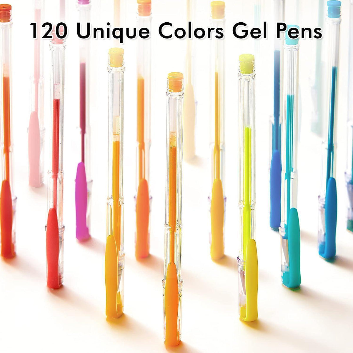 120 Gelstifte Set für Erwachsene & Kinder – Glitzer, Neon, Metallic