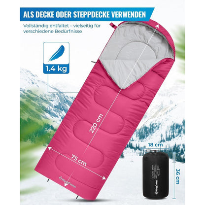 Deckenschlafsack KingCamp Ultraleicht 3-4 Jahreszeiten