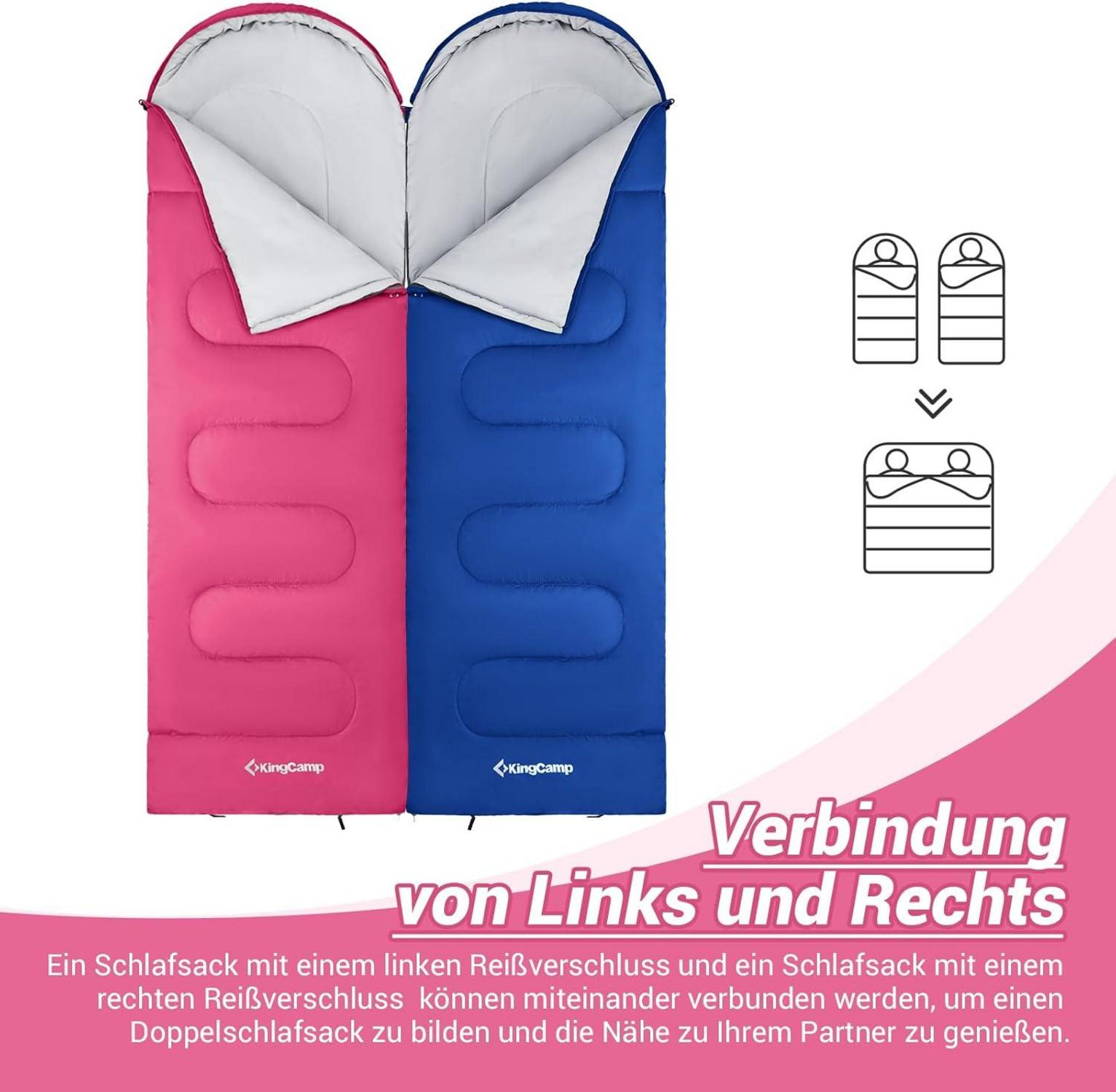 Schlafsack Deckenschlafsack Camping 3-4 Jahreszeiten Ultraleicht Warm