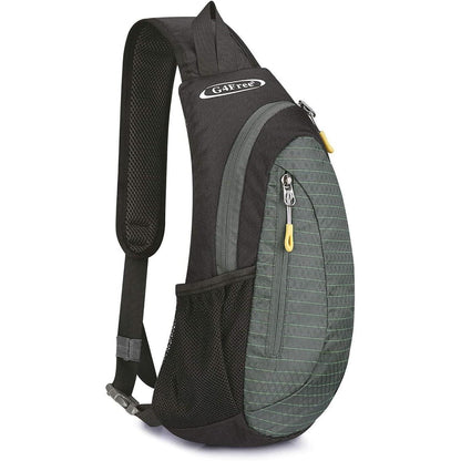 Leichte Brusttasche mit verstellbarem Gurt, Schwarz/Grau