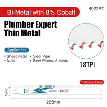 EZARC Säbelsägeblätter Bi-Metall 225mm dünn-medium 18TPI 5