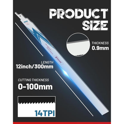 Säbelsägeblätter 300mm 14TPI Bi-Metall 5 Stück High