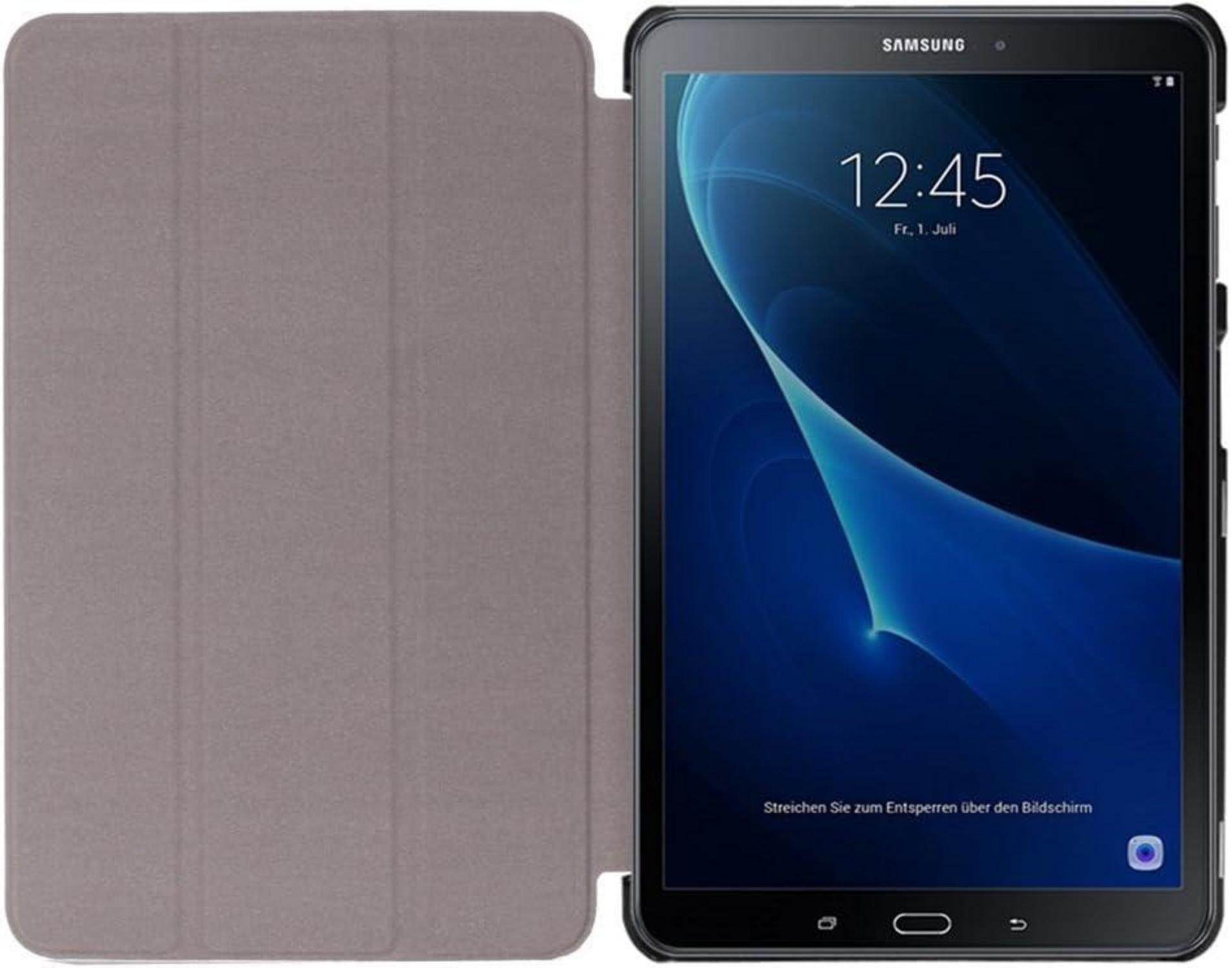 Galaxy Tab A6 Hülle 10.1 Schwarz PU Leder Smart Cover Holder Stand