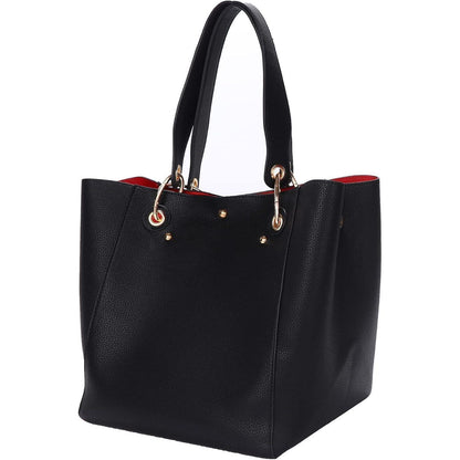 Große Damen Handtasche Leder Schultertasche Shopper Blau