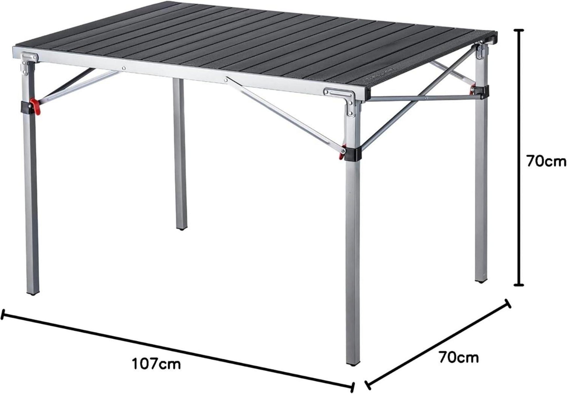 Klapptisch Aluminium Campingtisch Aufrollbare Tischplatte faltbar