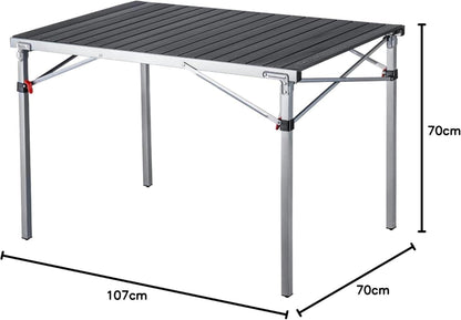 Klapptisch Aluminium Campingtisch Aufrollbare Tischplatte faltbar