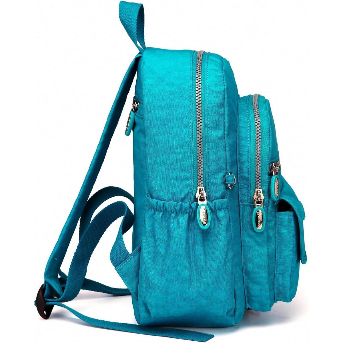 Mini Rucksack Damen Mädchen Türkis mit vielen Fächern