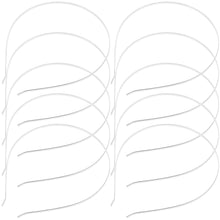 Stirnbänder Metall Haarband DIY Zubehör Silber 10 Stücke