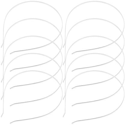Stirnbänder Metall Haarband DIY Zubehör Silber 10 Stücke