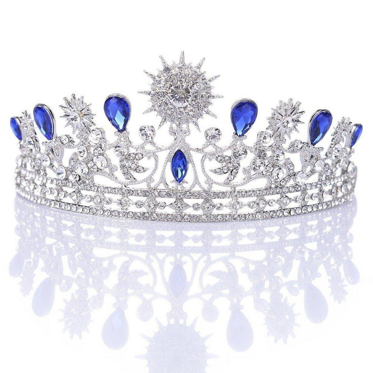 Strass Diadem Hochzeit Krone Tiara Braut Haarreifen