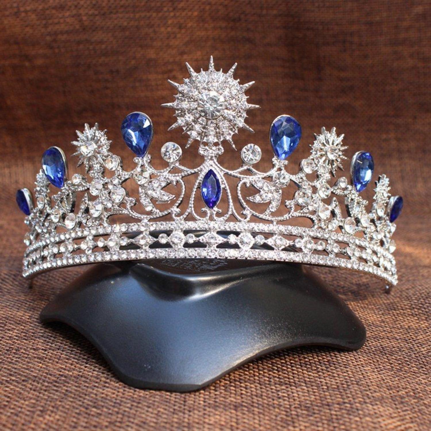 Strass Tiara Hochzeit Krone Braut Haarreifen Diamant Strass Diadem