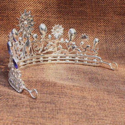 Diadem Hochzeit Krone Tiara Strass Haarreifen Prinzessin Glitzer