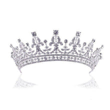 Strass Diadem Tiara Hochzeit Krone Braut Haarreifen Silber