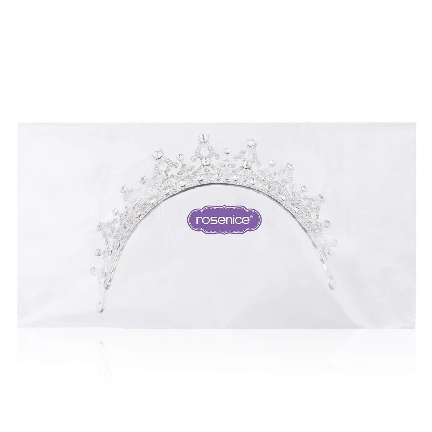 Elegante ROSENICE Strass Diadem Hochzeit Tiara Braut Haarreifen
