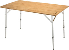 Klapptisch Bambus höhenverstellbar UV-Schutz Camping Garten