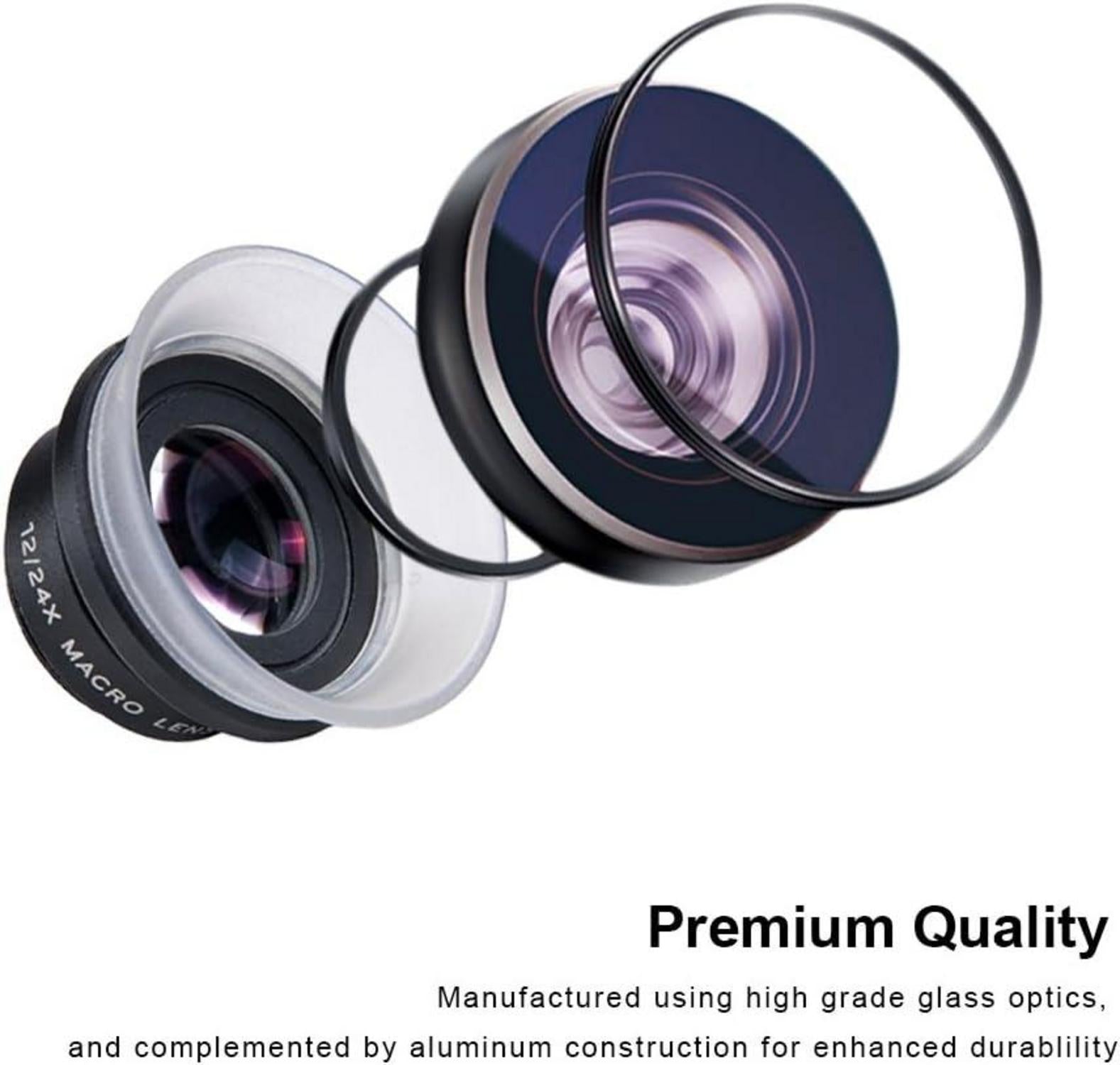 Apexel Makro Objektiv Set 12X/24X für iPhone Samsung Galaxy