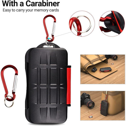 CF Speicherkartenhalter IPX5 Wasserdicht mit Karabiner