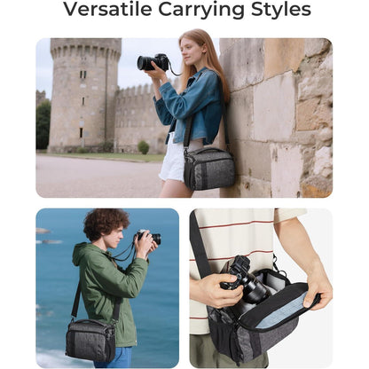 Kameratasche DSLR SLR Spiegelreflex Fototasche Zubehör Grau