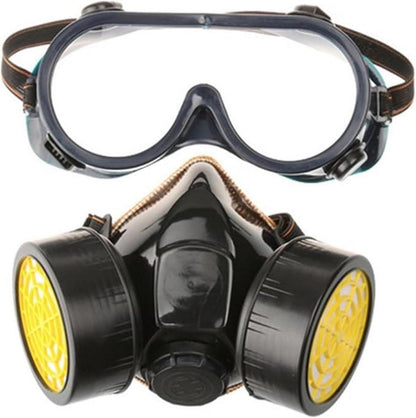 Aktivkohle Gasmaske mit Filter - Atemschutz Anti-Staub Schutzmaske