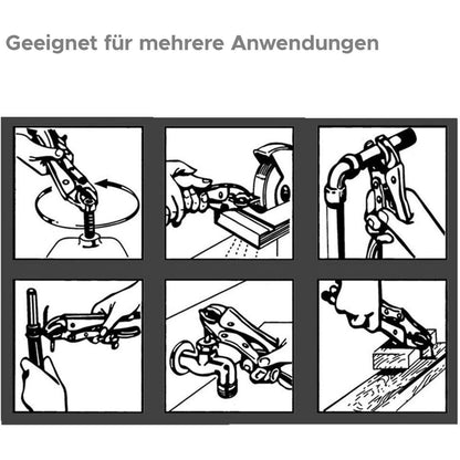 WORKPRO Gripzangen-Set 3-tlg. 165mm 180mm