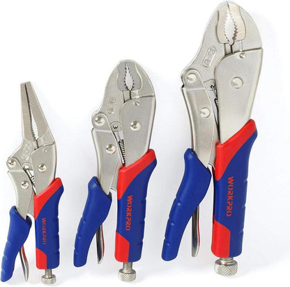 WORKPRO Gripzangen-Set 3tlg. 255mm 180mm 165mm selbsthemmend