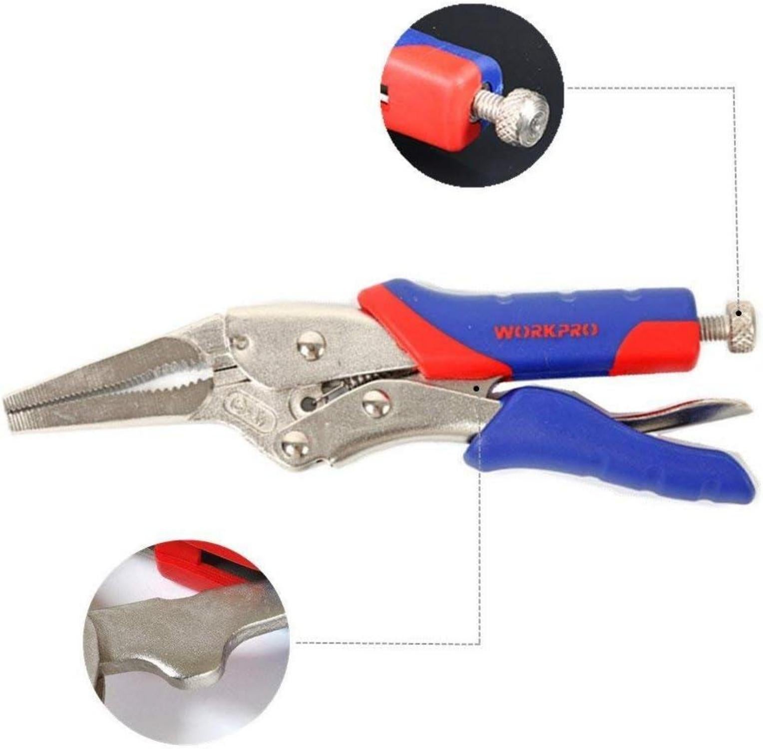 WORKPRO Gripzangen-Set 3-tlg. 165/180/255mm mit rutschfesten Griffen