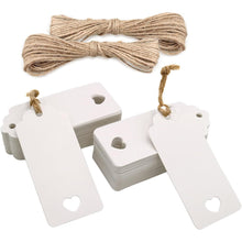 Kraftpapier Geschenkanhänger 9,5 x 4,5 cm 100 Stück mit