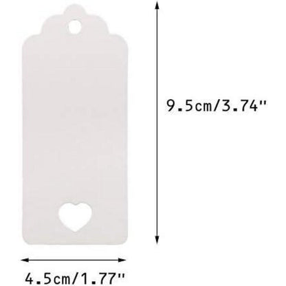 Kraftpapier Geschenkanhänger 9,5 x 4,5 cm 100 Stück mit