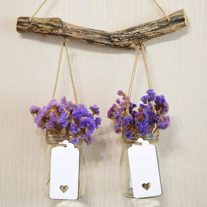 Kraftpapier Geschenkanhänger 9,5 x 4,5 cm 100 Stück mit