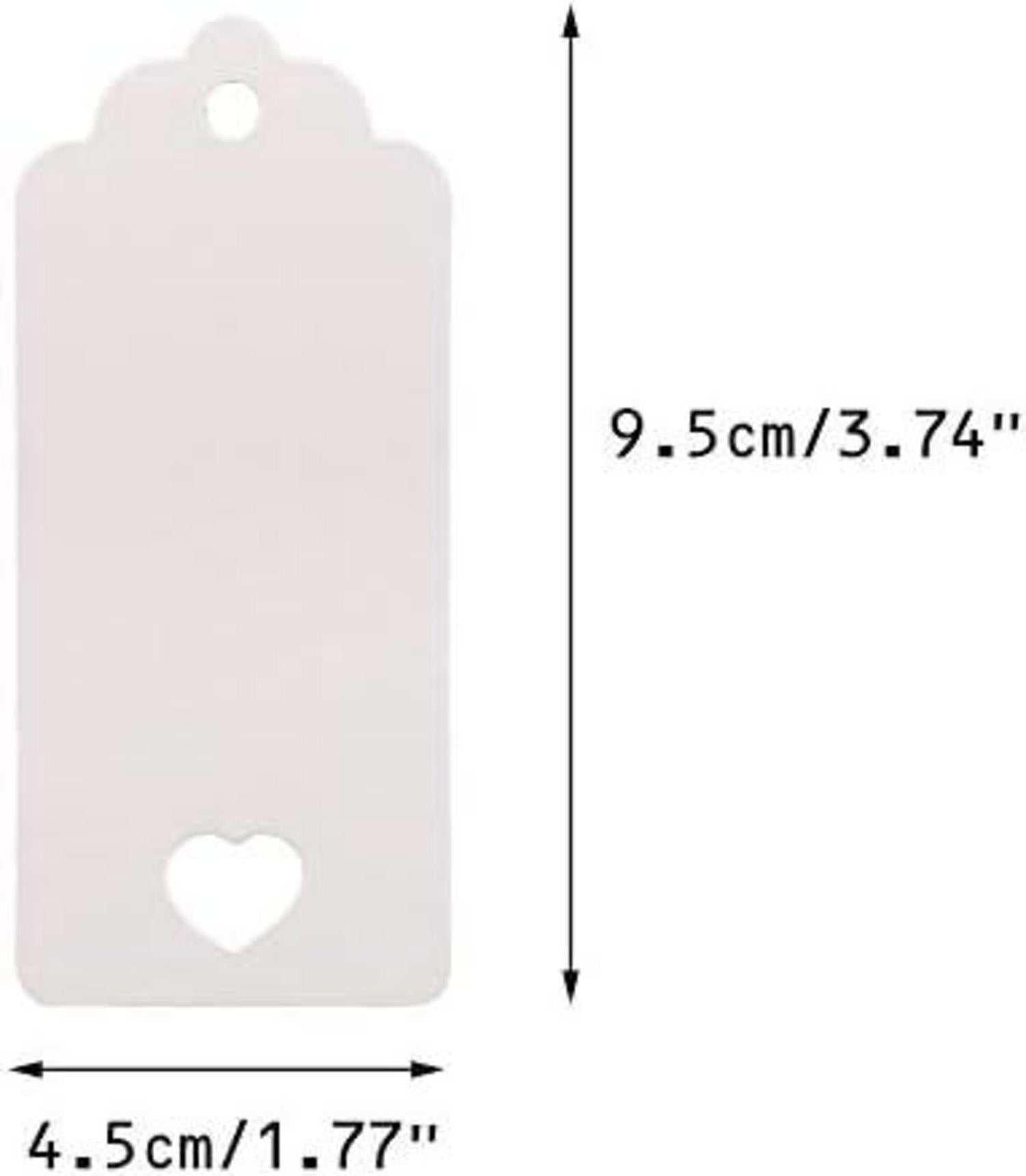 Kraftpapier Geschenkanhänger 9,5 x 4,5 cm 100 Stück mit