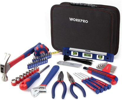 WORKPRO 100-teiliges Werkzeugset Mechaniker mit Hammer Zange und