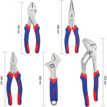WORKPRO Zangen Set 5-teilig Chrom-Vanadium-Stahl
