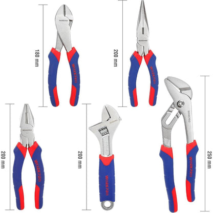 WORKPRO Zangen Set 5-teilig Chrom-Vanadium-Stahl