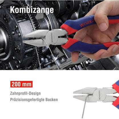 WORKPRO Zangen Set 5-teilig Chrom-Vanadium-Stahl