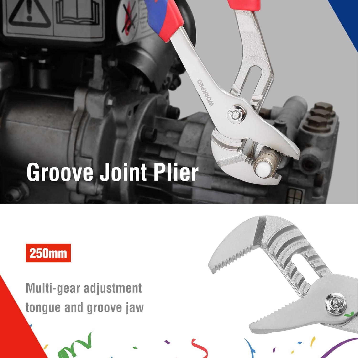 WORKPRO Zangen Set 5-teilig Chrom-Vanadium-Stahl