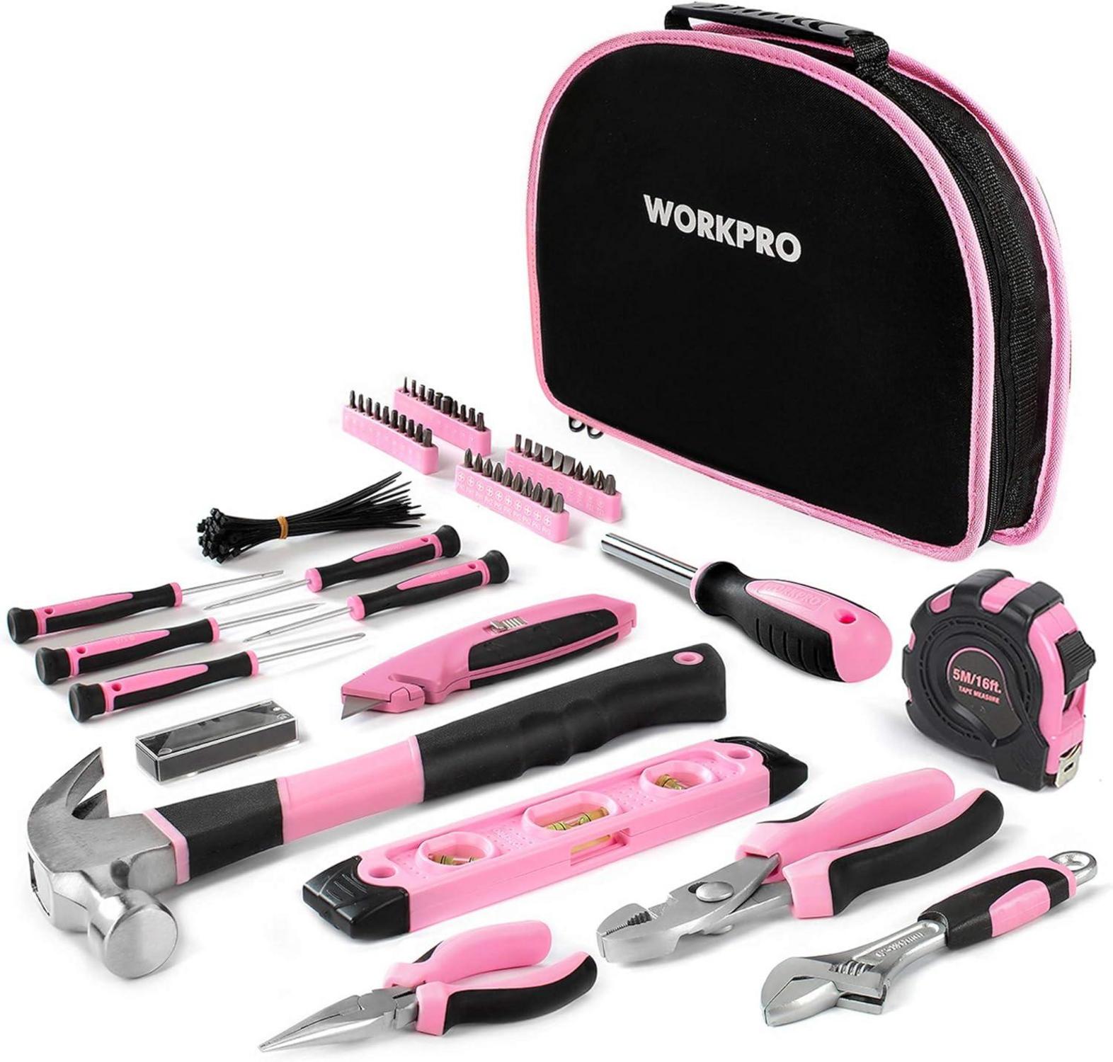 103-teiliges Rosa Werkzeugset mit Tasche - Ideal für DIY und
