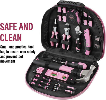 Werkzeugset Pink 103-teilig Haushalt Reparatur DIY Tasche Geschenk