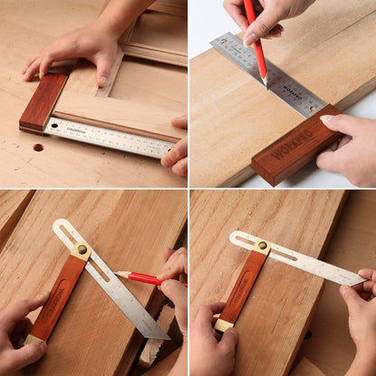 WORKPRO Schreinerwinkel 2-teilig Hartholzgriff